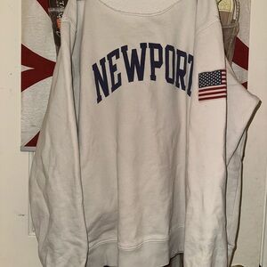Brandy Melville White Newport Sweatshirt